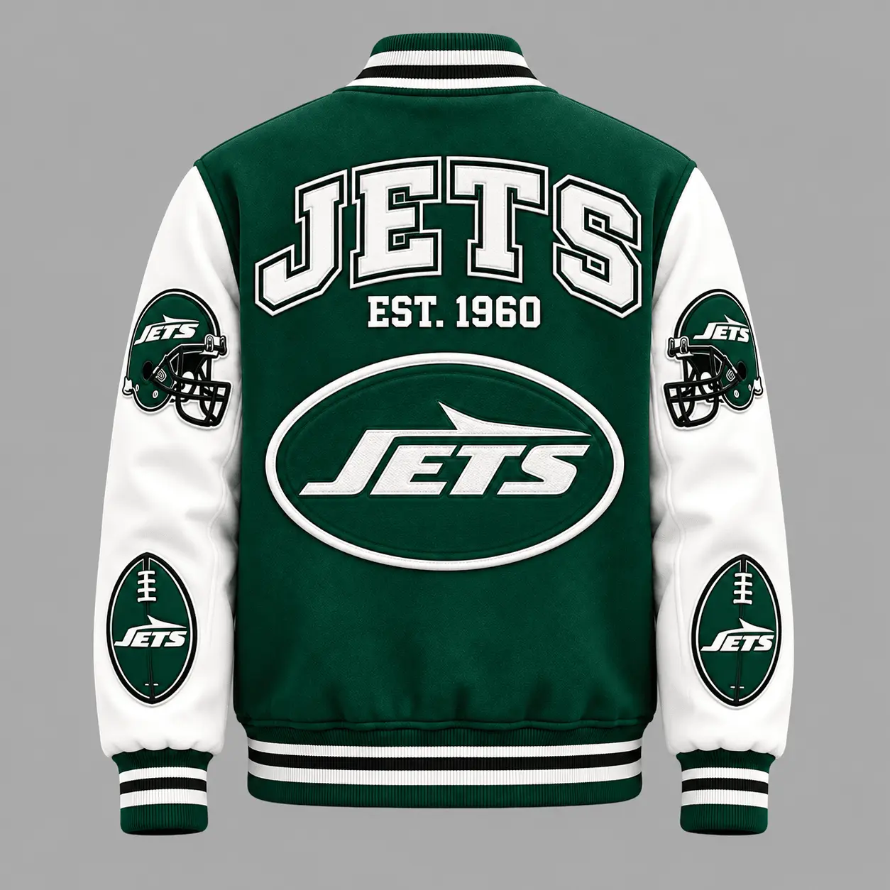 New York Jets | Premium NFL Baseball Jacket TD - Image 3