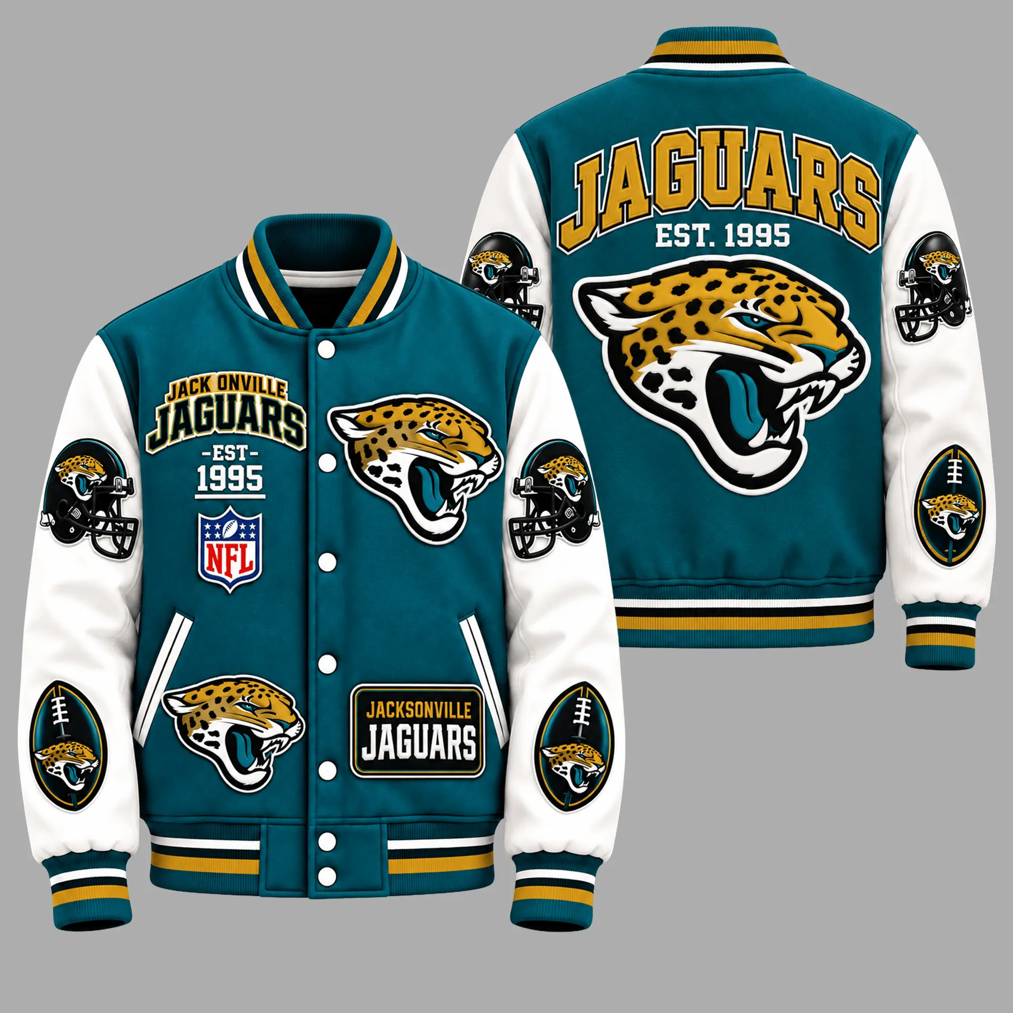 Jacksonville Jaguars | Premium NFL Baseball Jacket TD