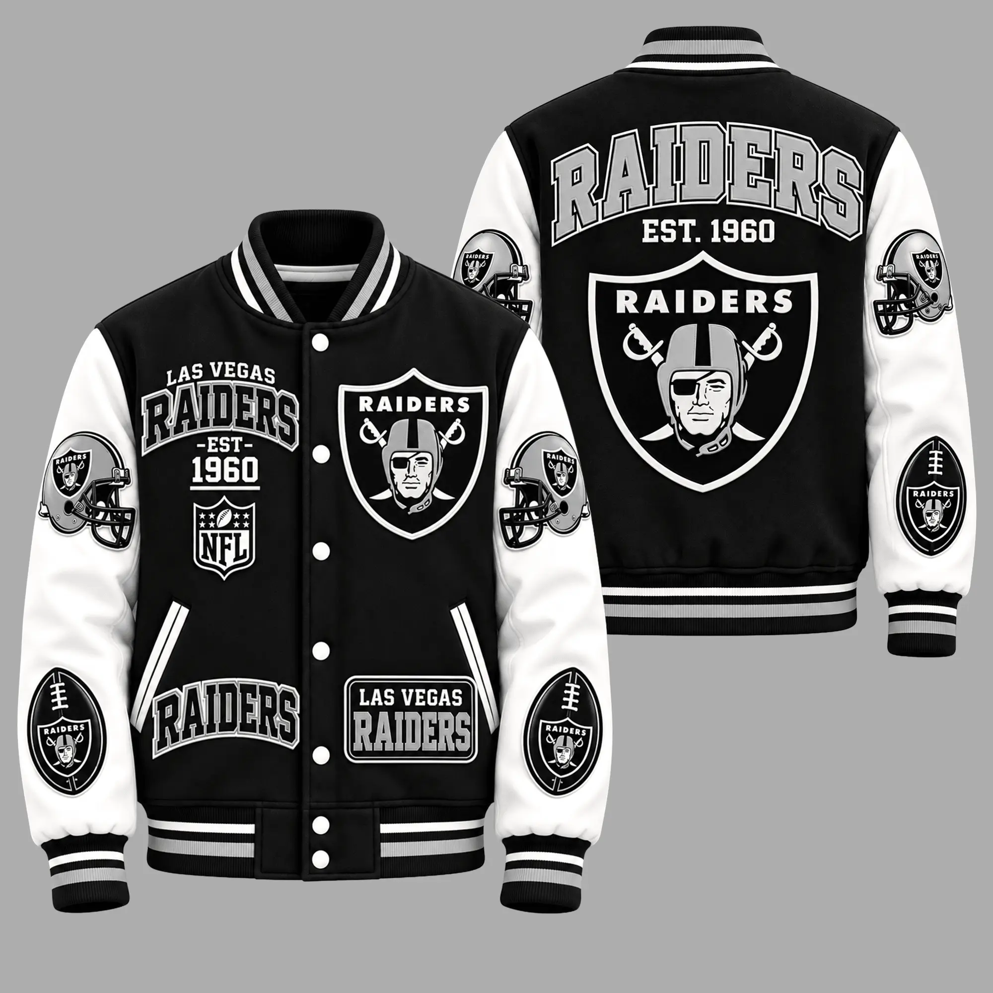 Las Vegas Raiders | Premium NFL Baseball Jacket TD