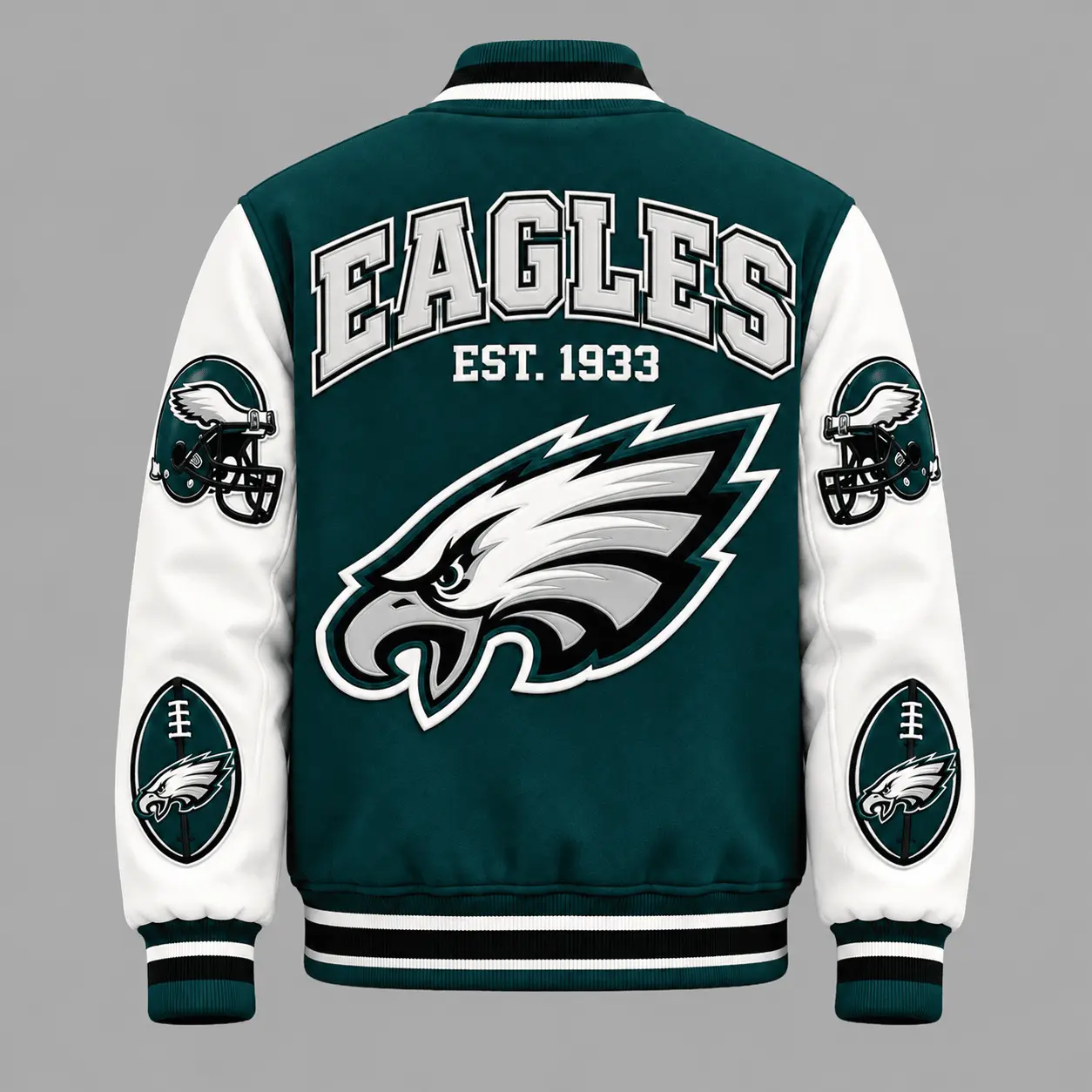 Philadelphia Eagles | Premium NFL Baseball Jacket TD - Image 3