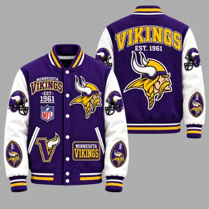 Minnesota Vikings | Premium NFL Baseball Jacket TD