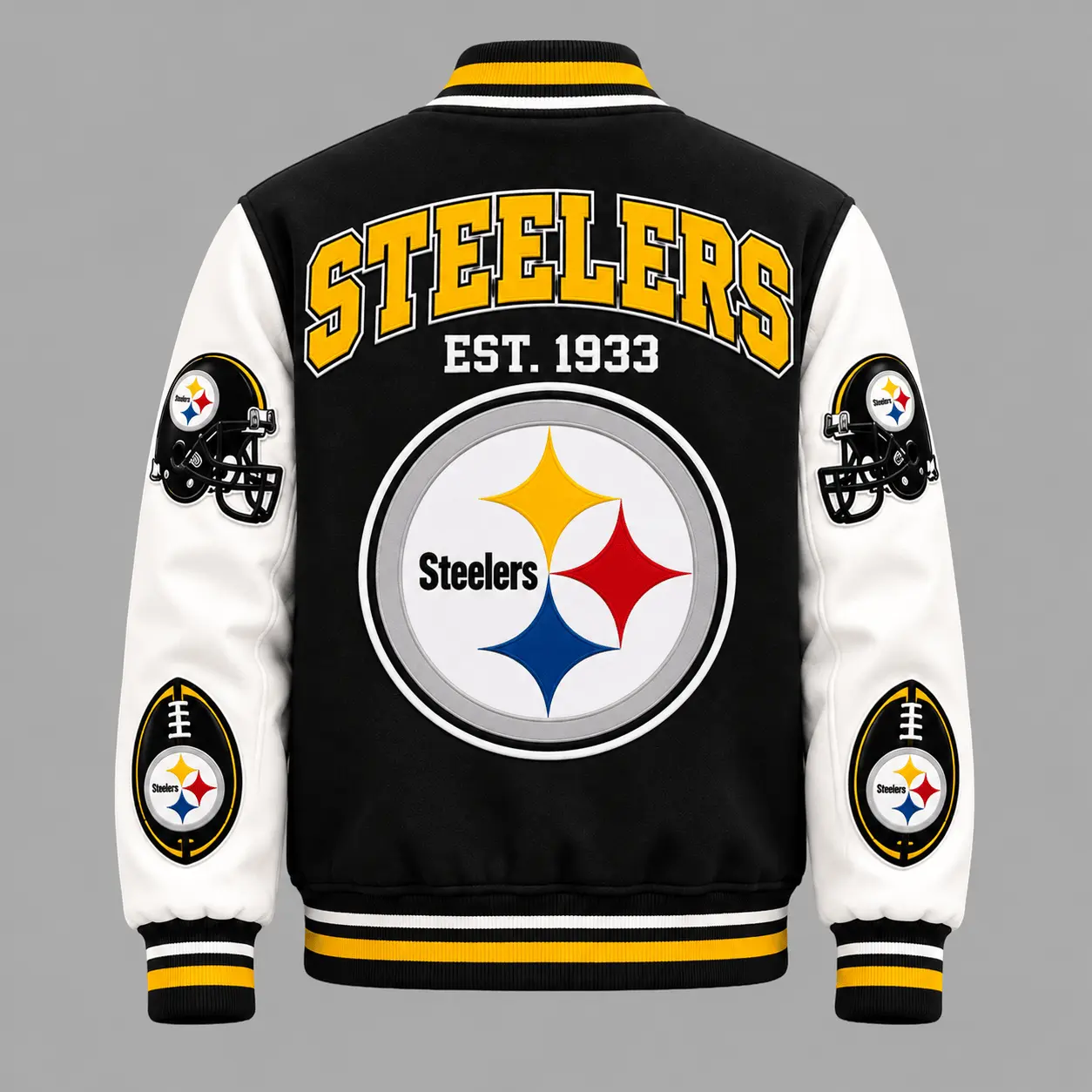 Pittsburgh Steelers | Premium NFL Baseball Jacket TD - Image 3