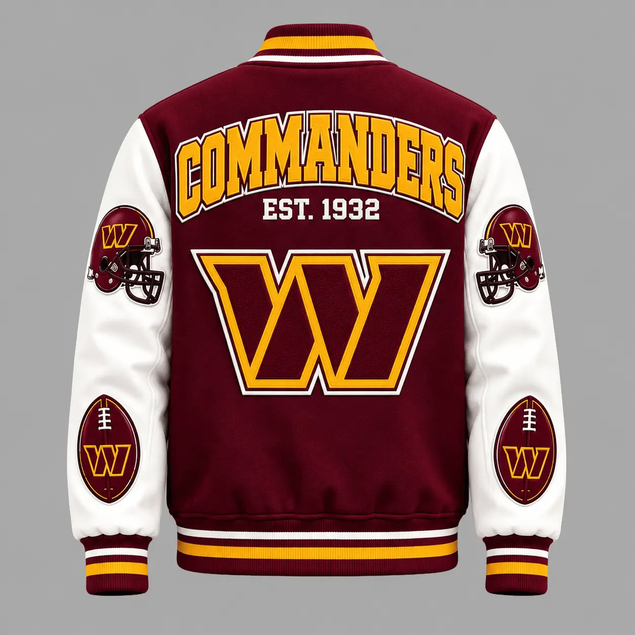 Washington Commanders | Premium NFL Baseball Jacket TD - Image 3