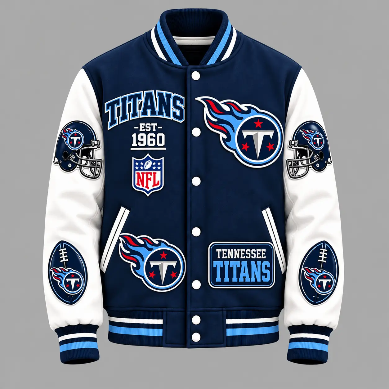 Tennessee Titans | Premium NFL Baseball Jacket TD - Image 2