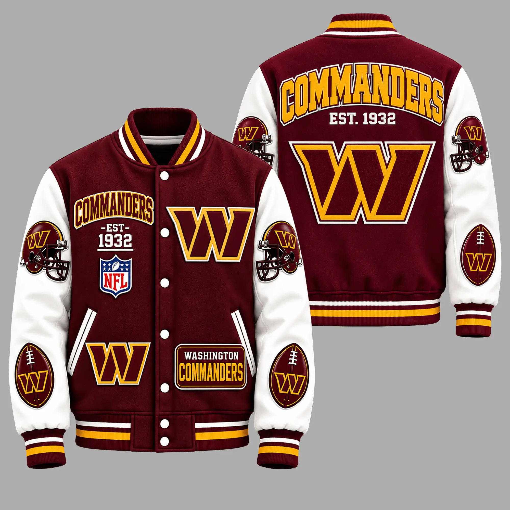 Washington Commanders | Premium NFL Baseball Jacket TD