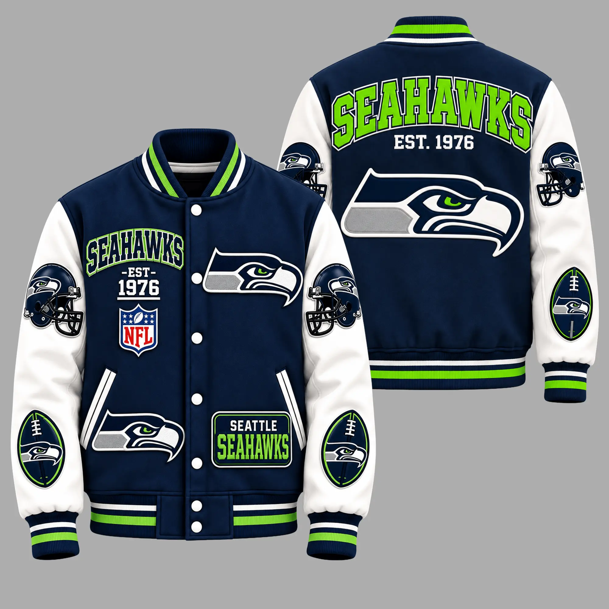 Seattle Seahawks | Premium NFL Baseball Jacket TD