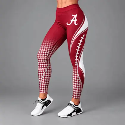 Alabama Crimson Tide | Premium NCAA Football Lace Leggings TD