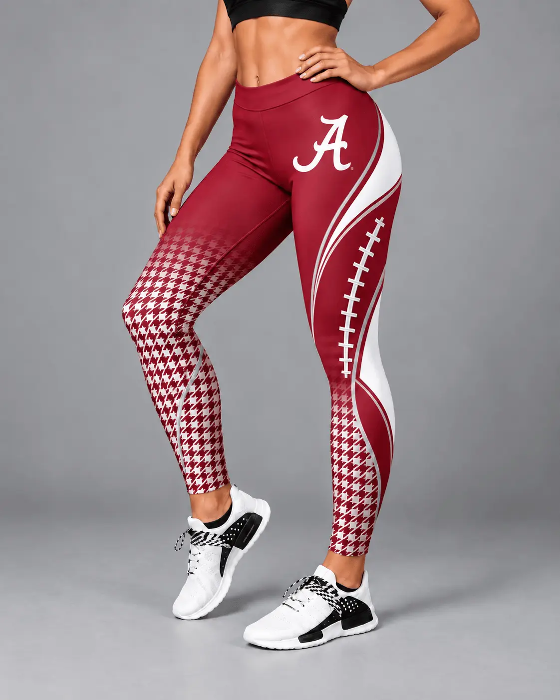Alabama Crimson Tide | Premium NCAA Football Lace Leggings TD - Image 2