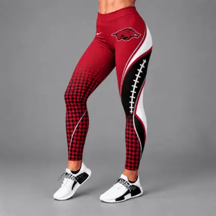 Arkansas Razorbacks | Premium NCAA Football Lace Leggings TD