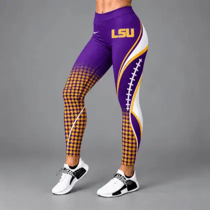 LSU Tigers | Premium NCAA Football Lace Leggings TD