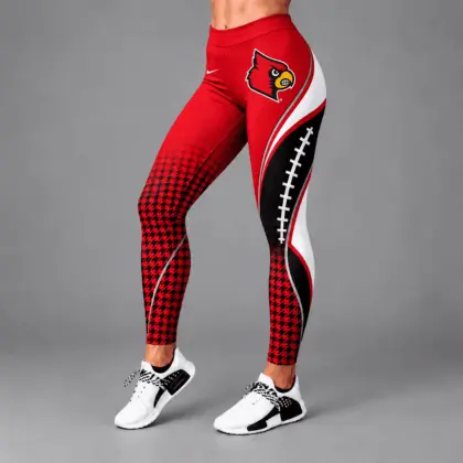 Louisville Cardinals | Premium NCAA Football Lace Leggings TD
