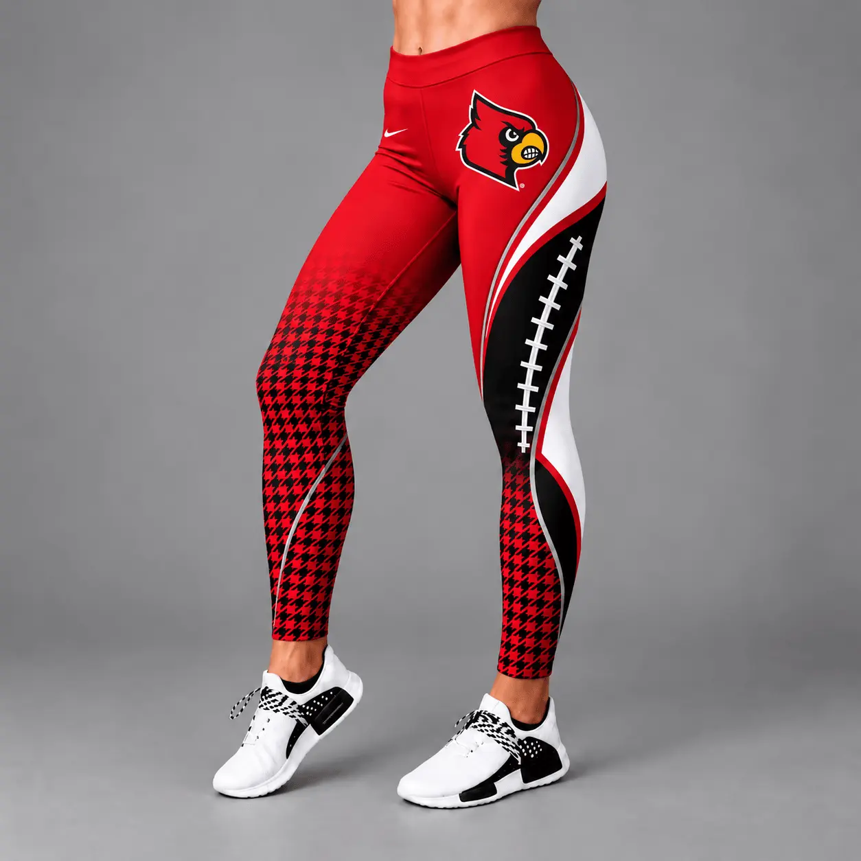 Louisville Cardinals | Premium NCAA Football Lace Leggings TD