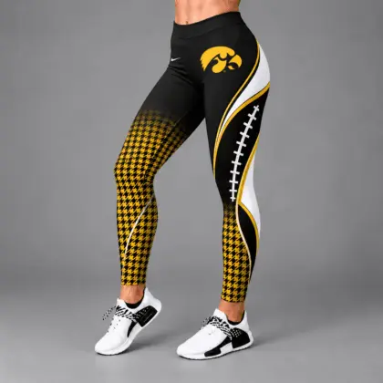 Iowa Hawkeyes | Premium NCAA Football Lace Leggings TD