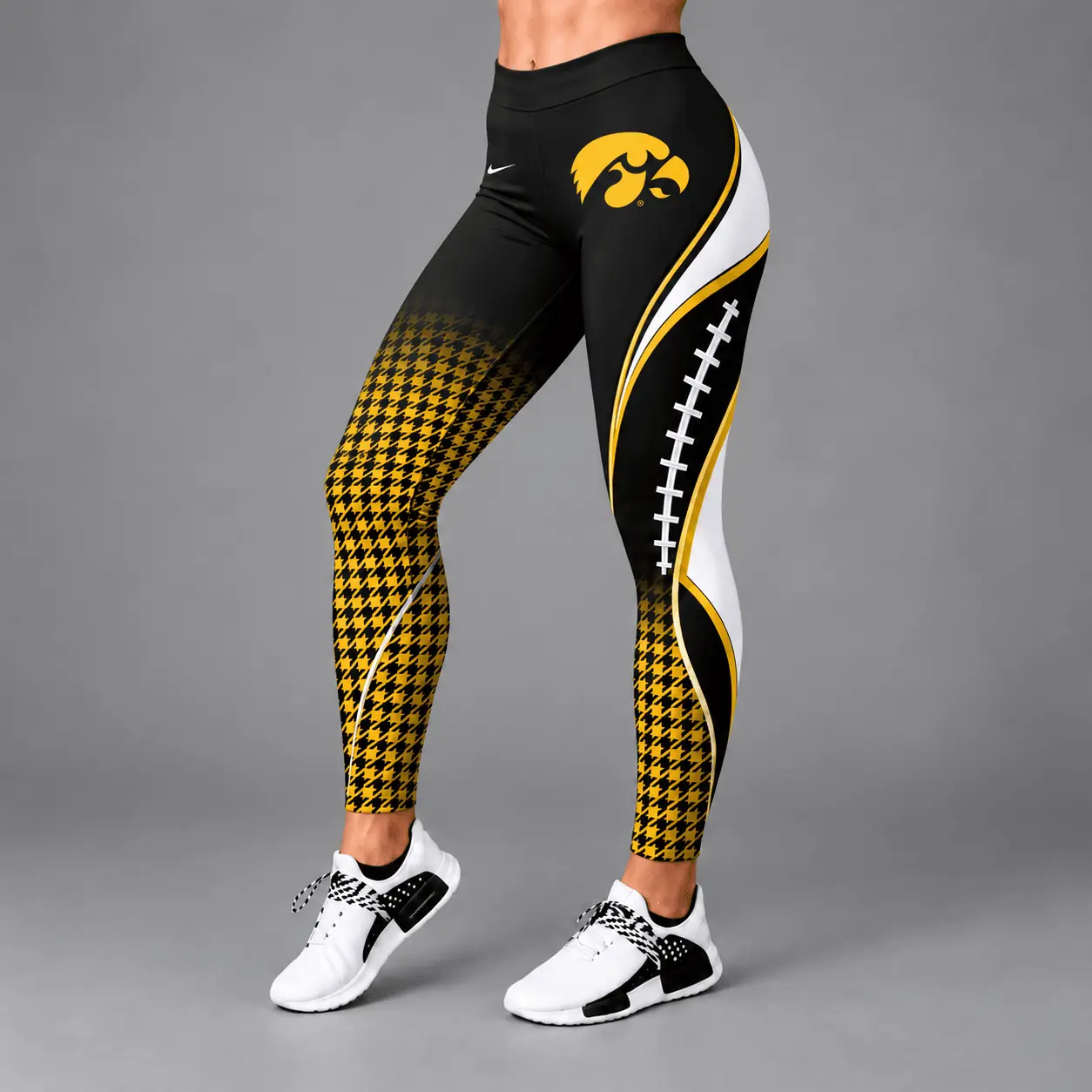 Iowa Hawkeyes | Premium NCAA Football Lace Leggings TD