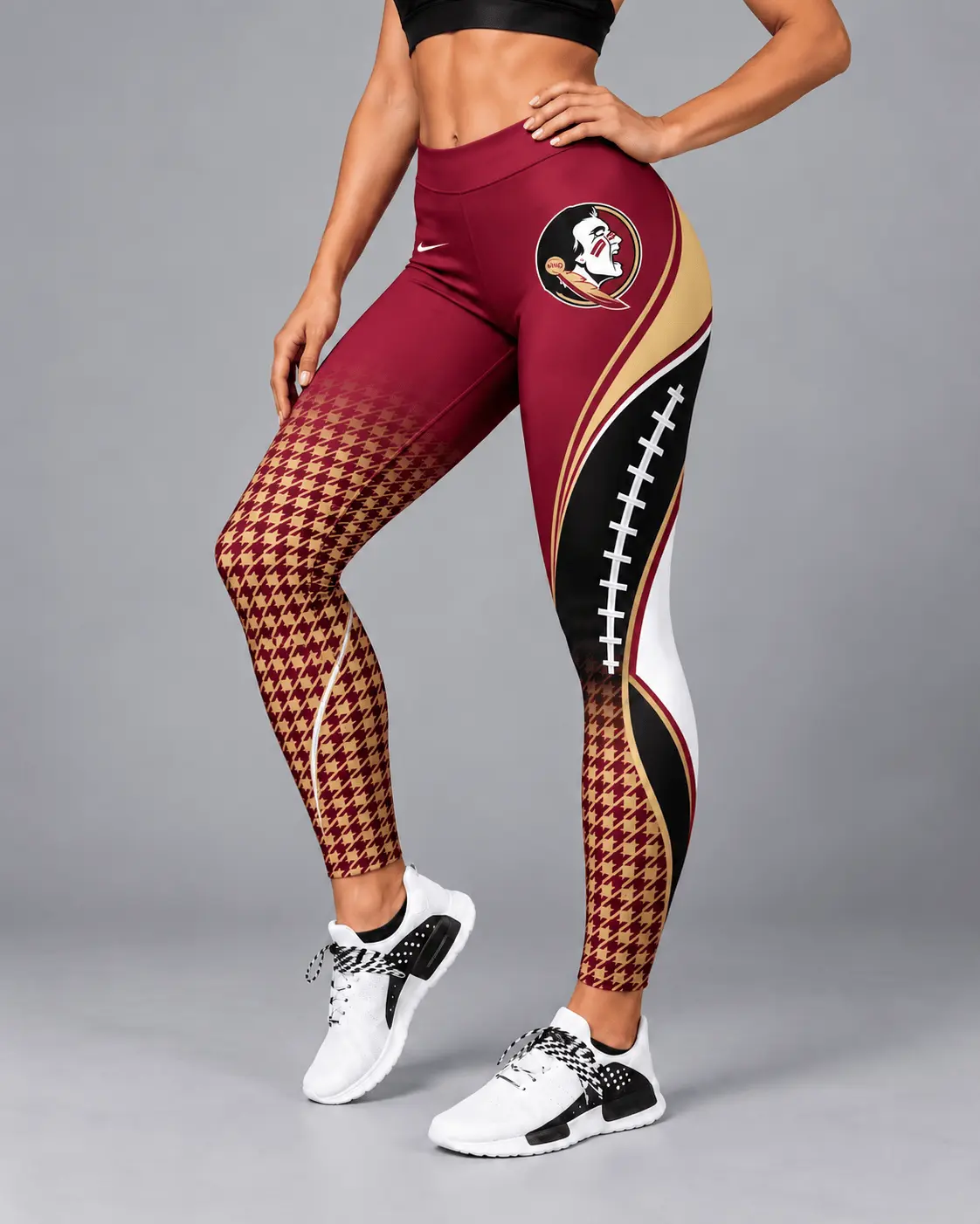 Florida State Seminoles | Premium NCAA Football Lace Leggings TD - Image 2