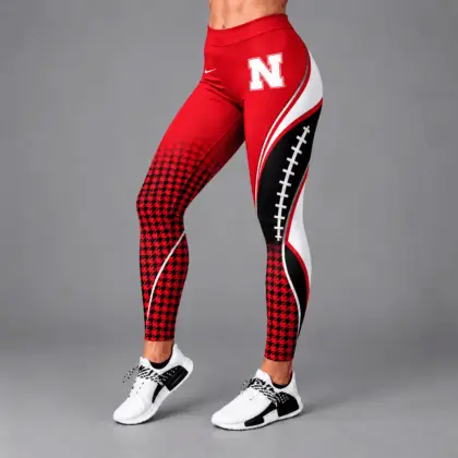 Nebraska Cornhuskers | Premium NCAA Football Lace Leggings TD