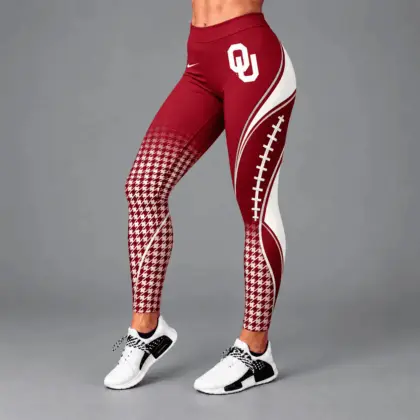 Oklahoma Sooners | Premium NCAA Football Lace Leggings TD