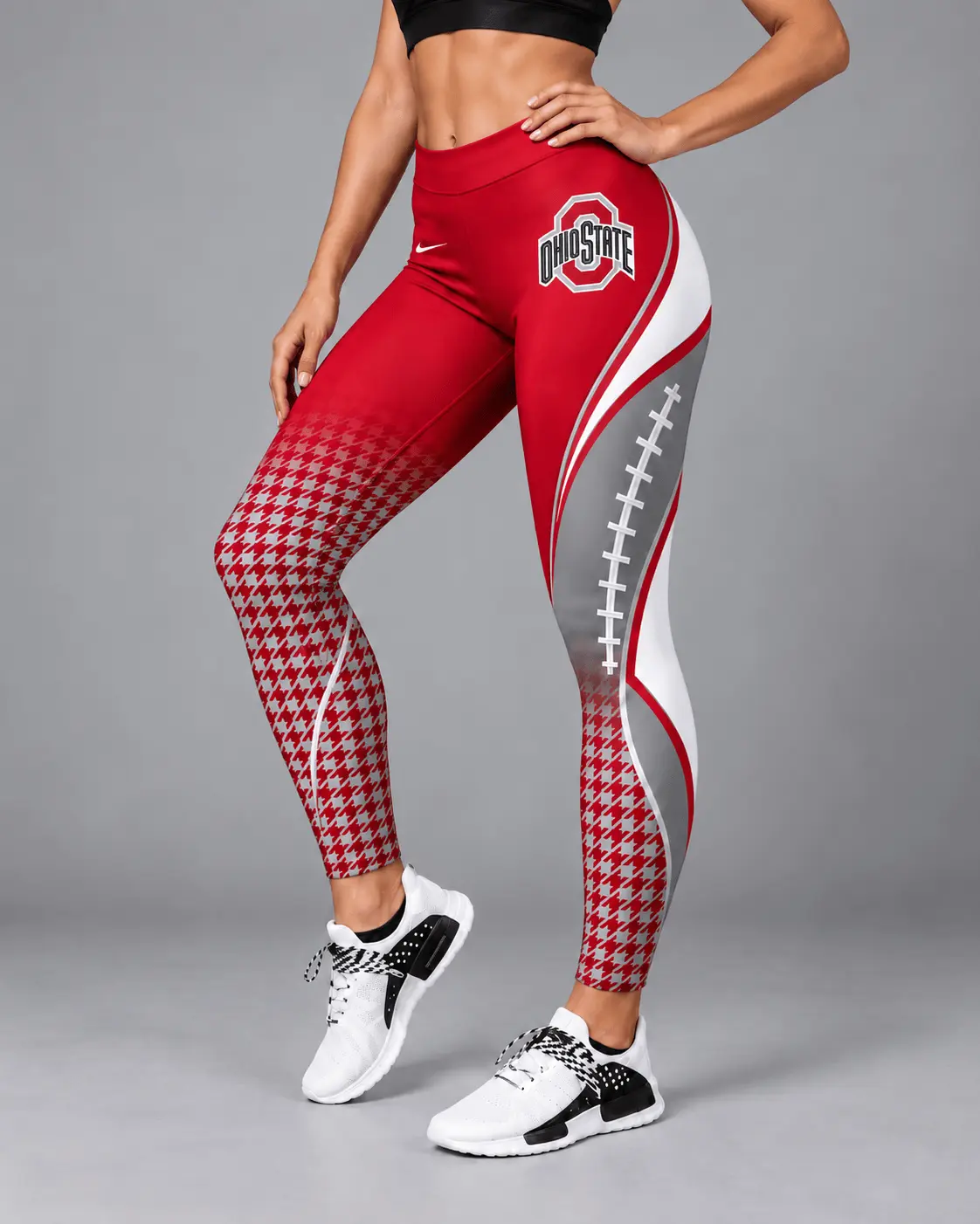 Ohio State Buckeyes | Premium NCAA Football Lace Leggings TD - Image 2