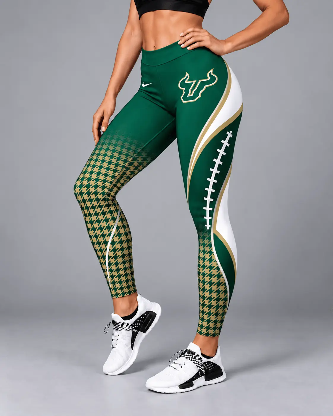 South Florida Bulls | Premium NCAA Football Lace Leggings TD - Image 2