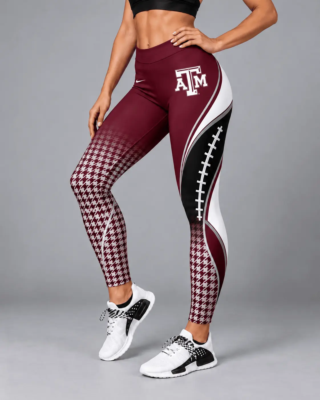 Texas A&M Aggies | Premium NCAA Football Lace Leggings TD - Image 2