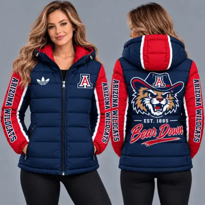 Arizona Wildcats | Premium NCAA Varsity Style Hooded Down Puffer Jacket TD