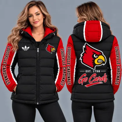 Louisville Cardinals | Premium NCAA Varsity Style Hooded Down Puffer Jacket TD