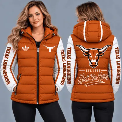 Texas Longhorns | Premium NCAA Varsity Style Hooded Down Puffer Jacket TD