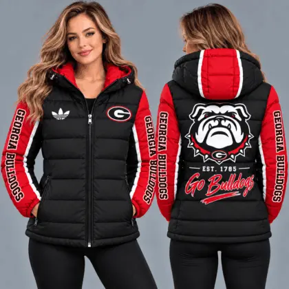 Georgia Bulldogs | Premium NCAA Varsity Style Hooded Down Puffer Jacket TD