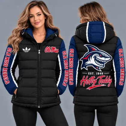 Ole Miss Rebels | Premium NCAA Varsity Style Hooded Down Puffer Jacket TD