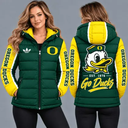 Oregon Ducks | Premium NCAA Varsity Style Hooded Down Puffer Jacket TD