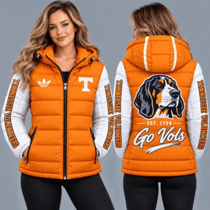 Tennessee Volunteers | Premium NCAA Varsity Style Hooded Down Puffer Jacket TD