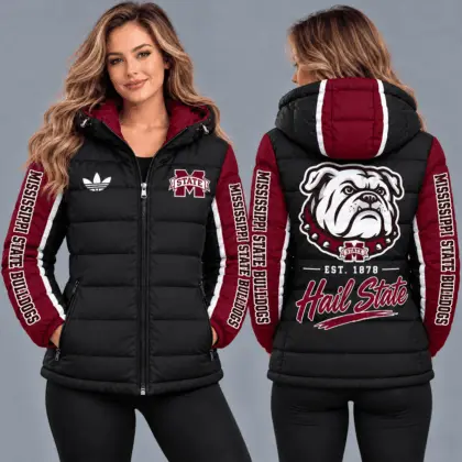 Mississippi State Bulldogs | Premium NCAA Varsity Style Hooded Down Puffer Jacket TD