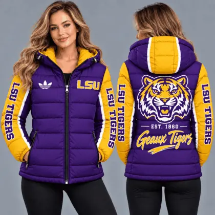 LSU Tigers | Premium NCAA Varsity Style Hooded Down Puffer Jacket TD