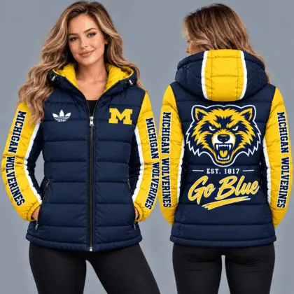 Michigan Wolverines | Premium NCAA Varsity Style Hooded Down Puffer Jacket TD