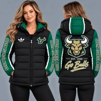 South Florida Bulls | Premium NCAA Varsity Style Hooded Down Puffer Jacket TD