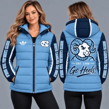 North Carolina Tar Heels | Premium NCAA Varsity Style Hooded Down Puffer Jacket TD