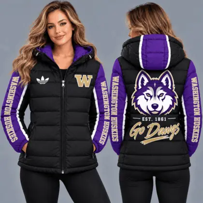Washington Huskies | Premium NCAA Varsity Style Hooded Down Puffer Jacket TD