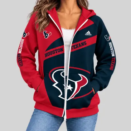 Houston Texans | NFL Diagonal Stripe Zip Hoodie
