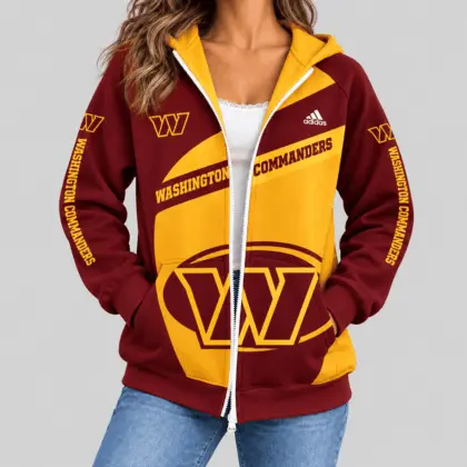 Washington Commanders | NFL Diagonal Stripe Zip Hoodie