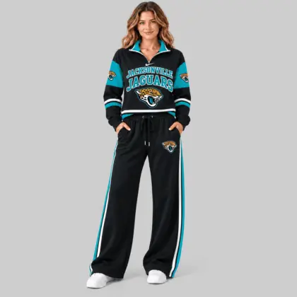 Jacksonville Jaguars | NFL Quarter Zip Wide Leg Pants Set