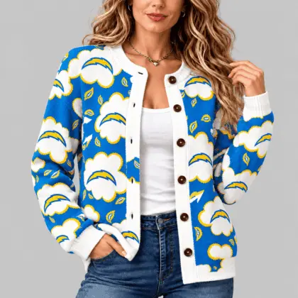 Los Angeles Chargers | NFL Kiss Pattern Knit Cardigan