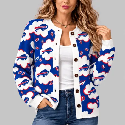 Buffalo Bills | NFL Kiss Pattern Knit Cardigan