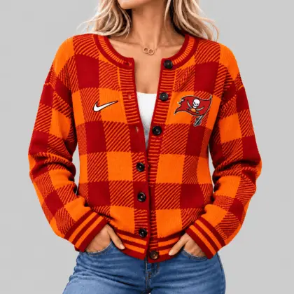Tampa Bay Buccaneers | NFL Buffalo Check Knit Cardigan