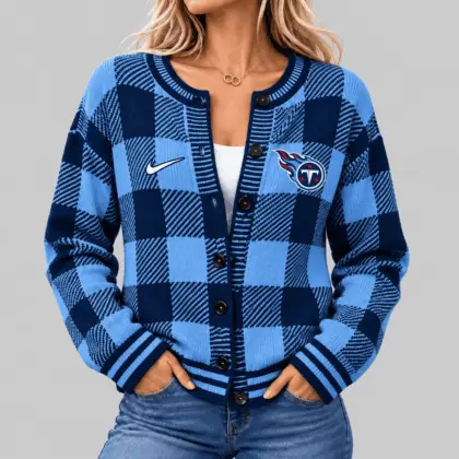 Tennessee Titans | NFL Buffalo Check Knit Cardigan