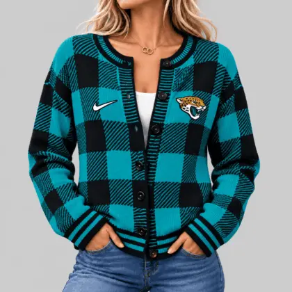 Jacksonville Jaguars | NFL Buffalo Check Knit Cardigan
