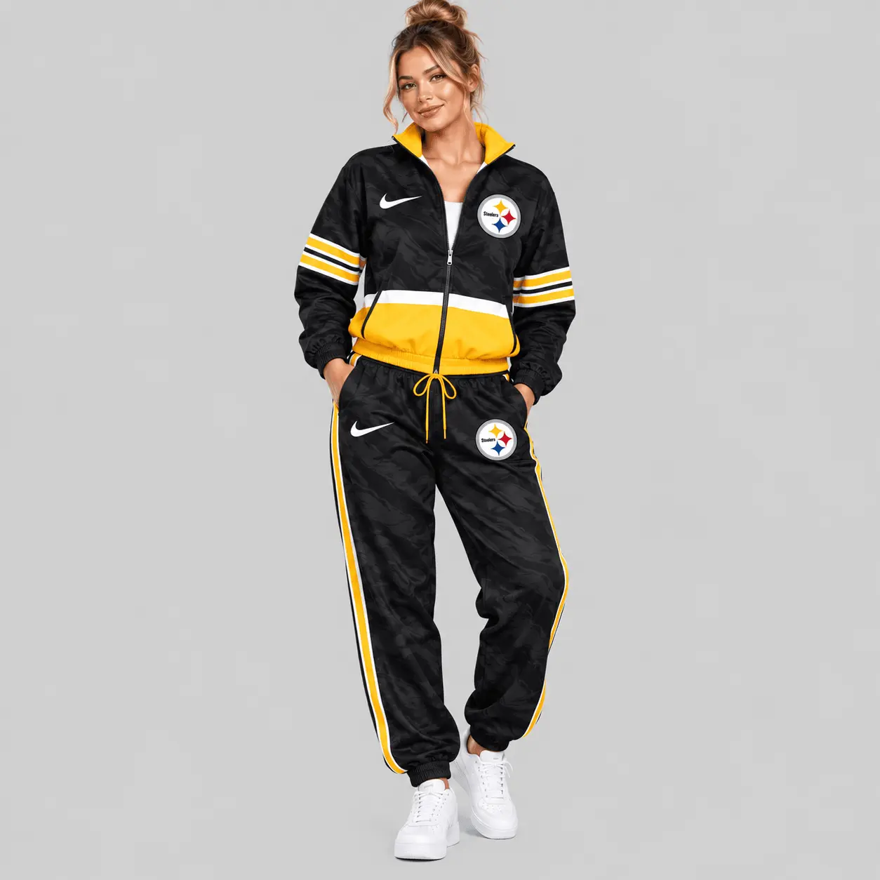 Pittsburgh Steelers | NFL Camo Panel Windbreaker Set