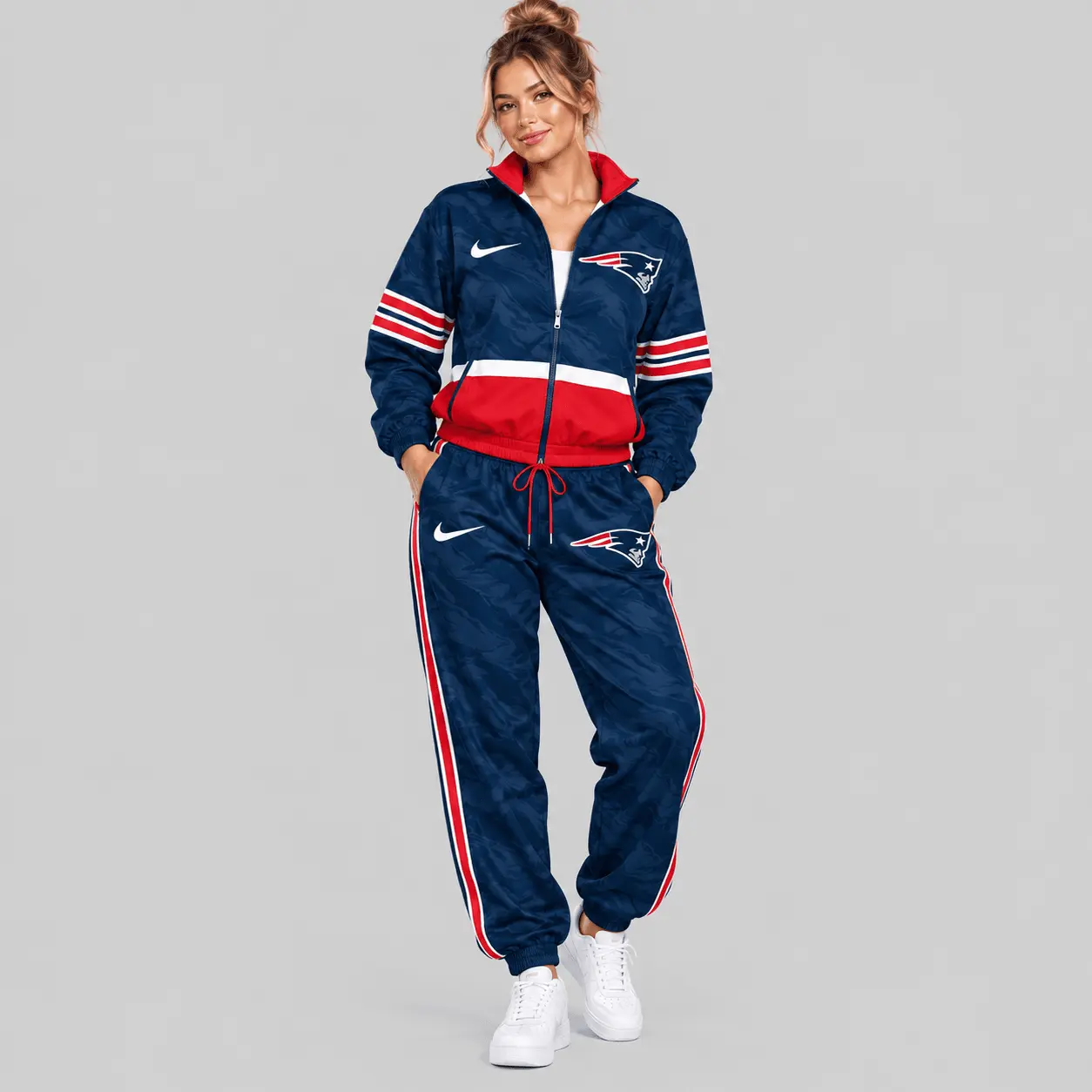 New England Patriots | NFL Camo Panel Windbreaker Set