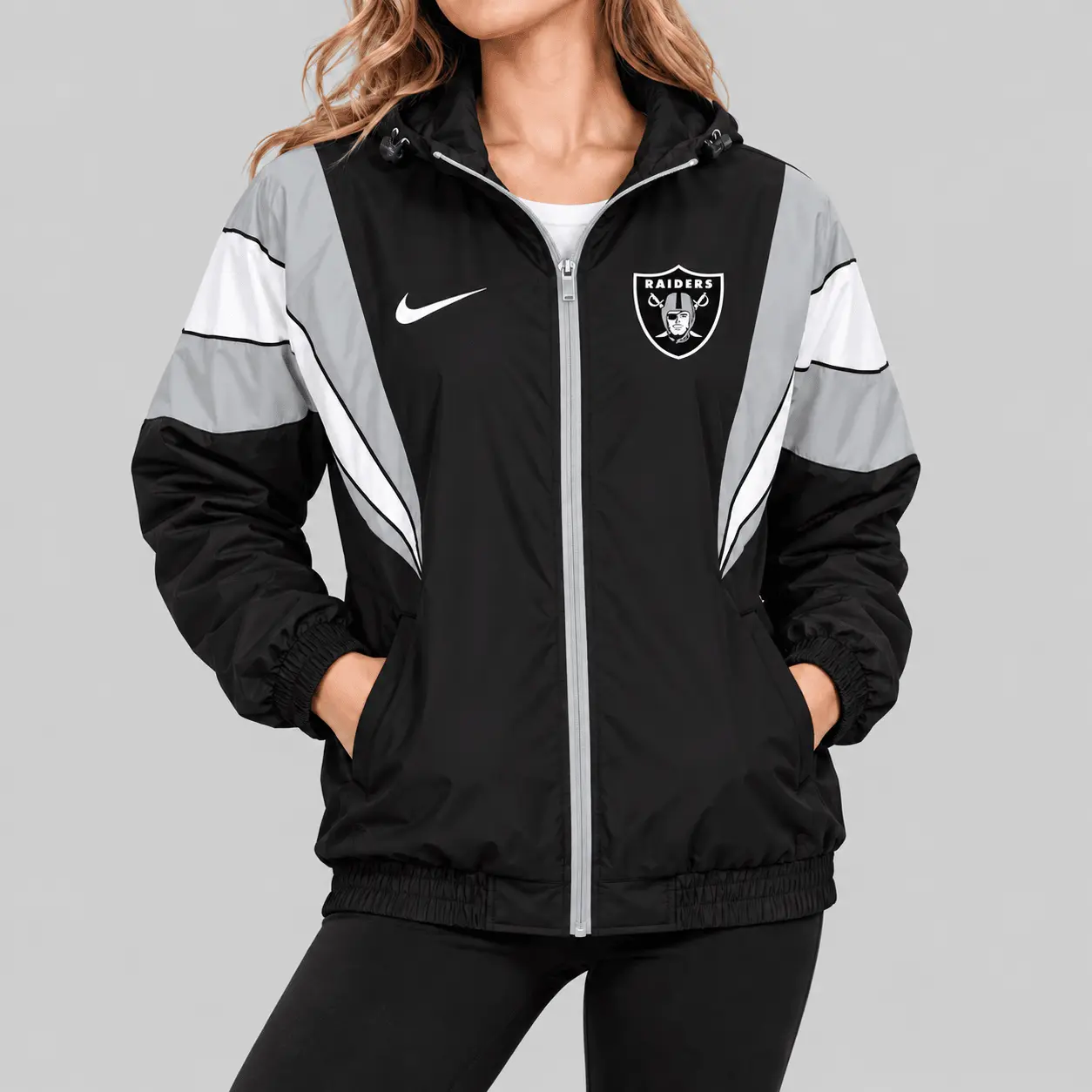 Las Vegas Raiders | NFL Color Block Windbreaker Jacket