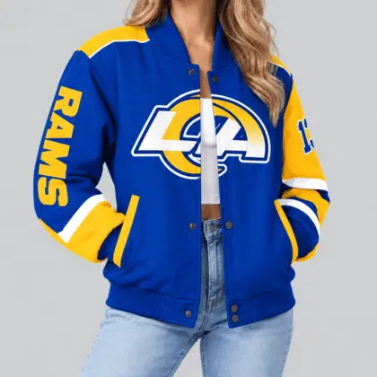 Los Angeles Rams | NFL Oversized Logo Baseball Jacket