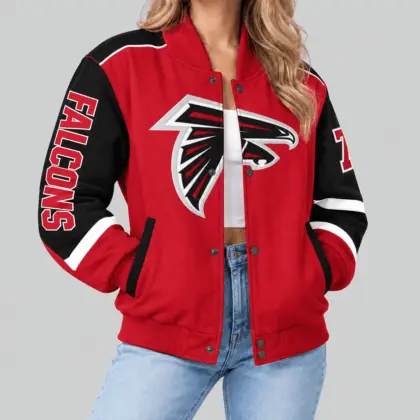 Atlanta Falcons | NFL Oversized Logo Baseball Jacket